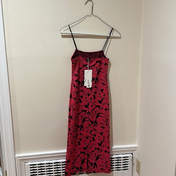 Zara NWT Women’s Pink and Black Floral Dress Size S - great for Valentine’s Day - Picture 5 of 10